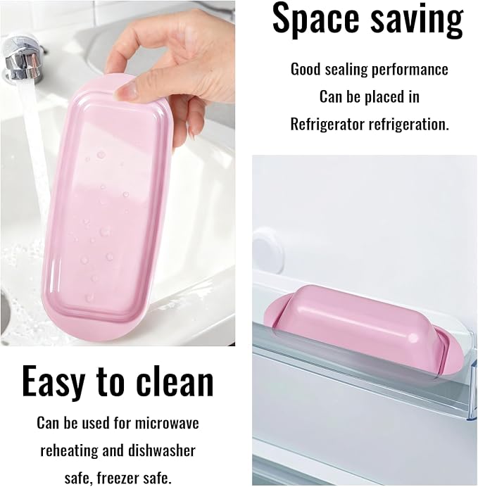 Butter Dish with Lid and Knife, Durable Countertop & Fridge Butter Keeper - Image 7