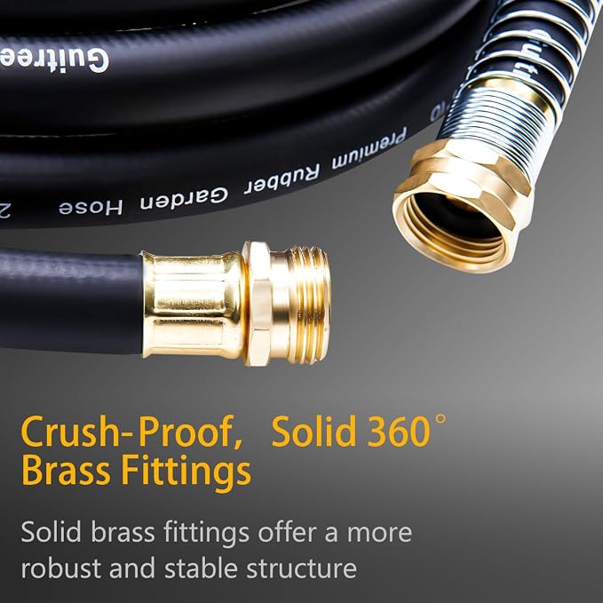 50FT 3/4 Heavy Duty Rubber Garden Hose - Image 3
