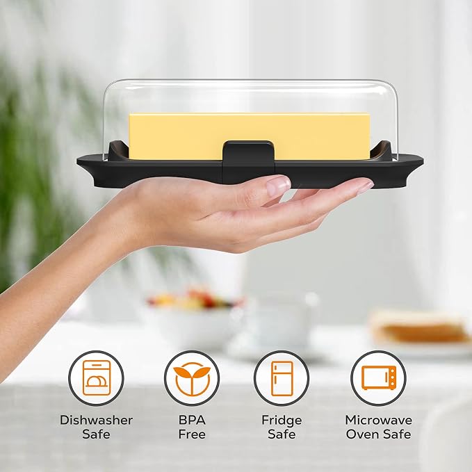 Butter Dish with Lid for Countertop and Refrigerator Door Shelf, Airtight - Image 6
