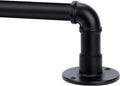 Black Industrial Curtain Rod, 30-168 Inch, Window Treatment Single Rods by YAJUXIU