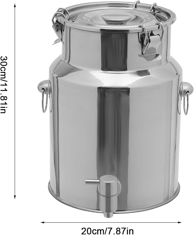 Milk Can Barrel Stainless Steel Beverage Drink Dispenser Large Capacity Storage - Image 6
