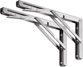 YUMORE Folding Shelf Bracket 14", Heavy Duty Stainless Steel Collapsible by YUMORE