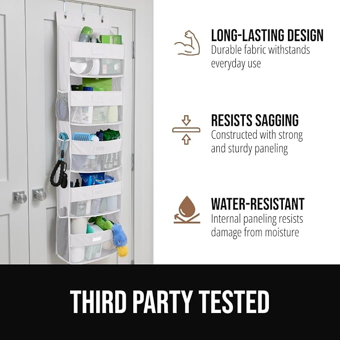 GORILLA GRIP Large Capacity Closet Organizer, 5 Deep Shelves, Holds 50lbs - Image 5