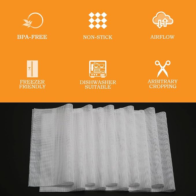 Mesh Silicone Dehydrator Sheets, 11x11 in 10 Pcs/Sets - Image 8