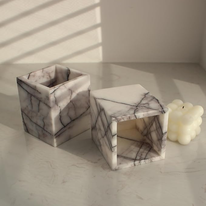 Natural Lilac Marble Toothbrush Holders - Image 4