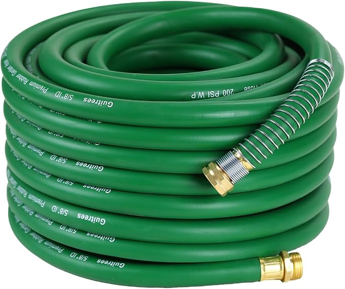 75FT 5/8 Heavy Duty Rubber Garden Hose by Guitrees