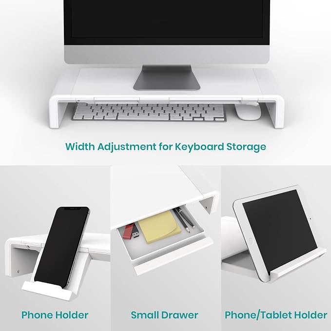Monitor Stand Riser, Klearlook Foldable Computer Monitor Riser, Height - Image 6
