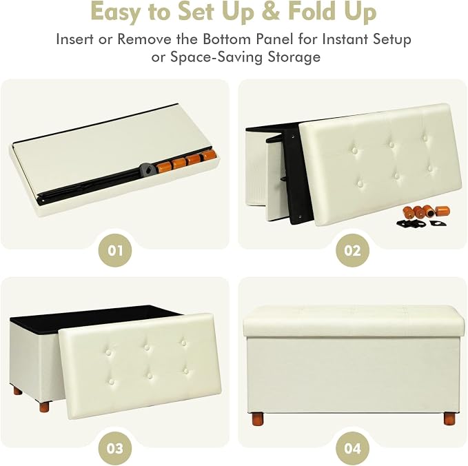 PINPLUS Linen Coffee Table Ottoman - Image 10