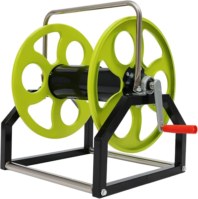 Heavy Duty Garden Hose Reel Cart, 328FT Capacity - Image 6