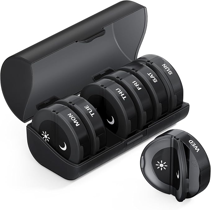 TookMag Pill Organizer 2 Times a Day, Medicine Pills Organizer, Weekly Pill by Tookmag