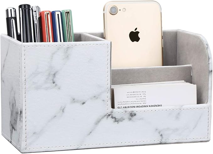 KINGFOM Desk Organizer Office Supplies Caddy Pu Leather Multi-function Storage - Image 2