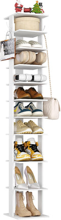 HOMEFORT 10-Tier Vertical Shoe Rack, Corner Shoe Tower, Slim Shoe Organizer by HOMEFORT