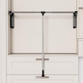 Pull Down Closet Rod, 33 lbs Load Capacity Stainless Steel Clothes Hanging Rod by usego