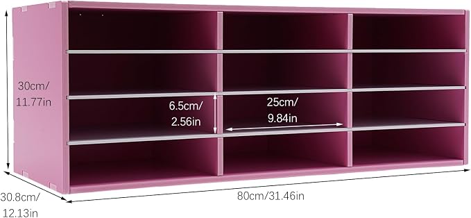 Mail Sorter Organizer, 12 Compartments Mailbox - Image 6