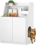 Large/Tall Litter Box Enclosure, Modern Wooden Litter Box Furniture by Amunrbrek