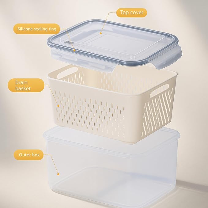 3 Pack Airtight Food Storage Containers - Image 5