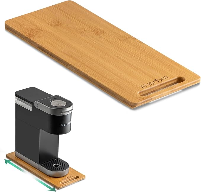 Bamboo Appliance Slider, Sliding Tray by ANBOXIT