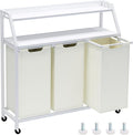 Laundry Hamper, Laundry Sorter 3 Section, Rolling Laundry Basket by Timberer