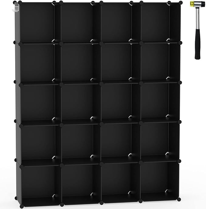 C&AHOME Cube Storage Organizer, 20-Cube Shelves Units, Closet Cabinet, DIY by CAHOME