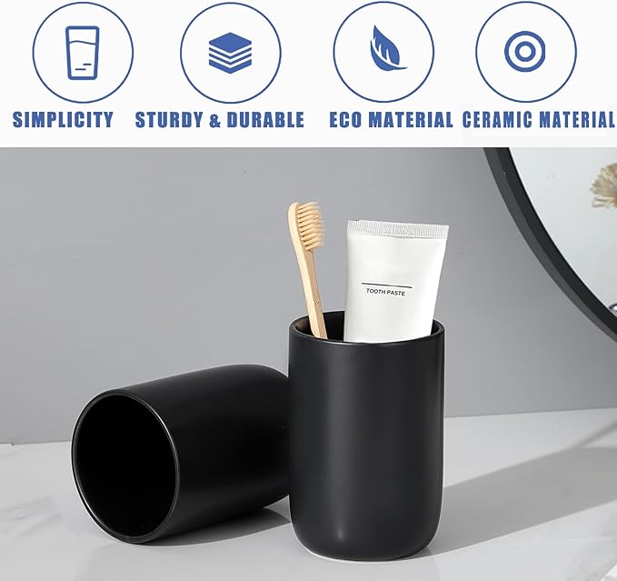 Matte Black Toothbrush Holders for Bathrooms - Image 6