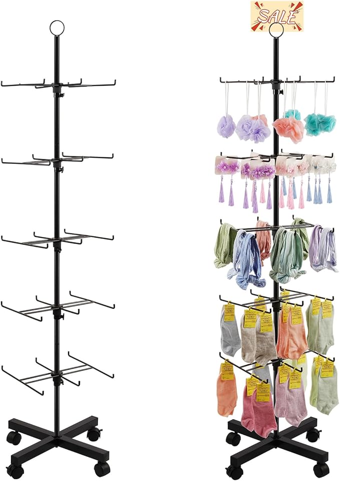 Retail Display Stand Rotating Display Rack 5 Tier Spinning Display Stand by Flenpptly