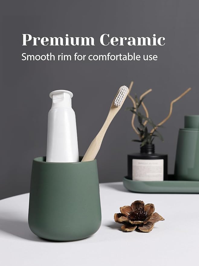 INGOFIN 3 Pcs Ceramic Bathroom Accessory Set - Image 5
