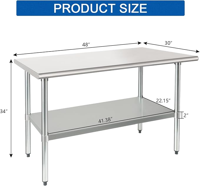HARDURA Stainless Steel Table 30X48 Inches - Image 2