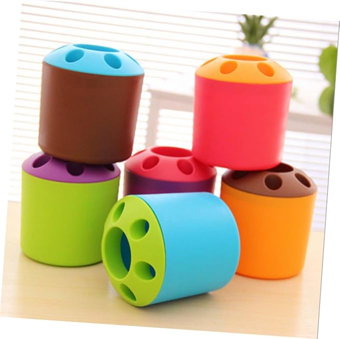 TEHAUX Toothbrush Stand Holder Plastic Organizer - Image 4