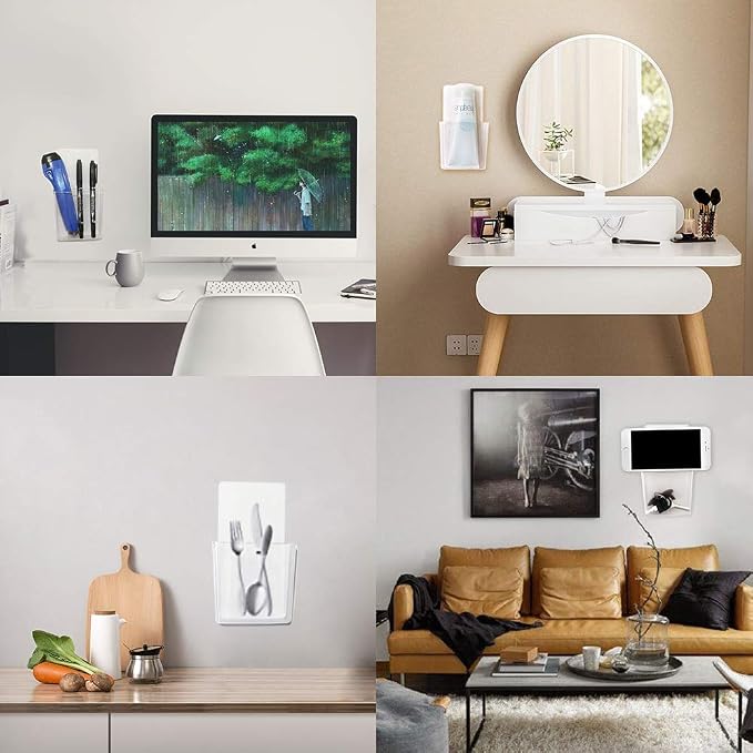 Remote Holder Wall Mount Damage-Free, Remote Control, Pens etc - Image 6
