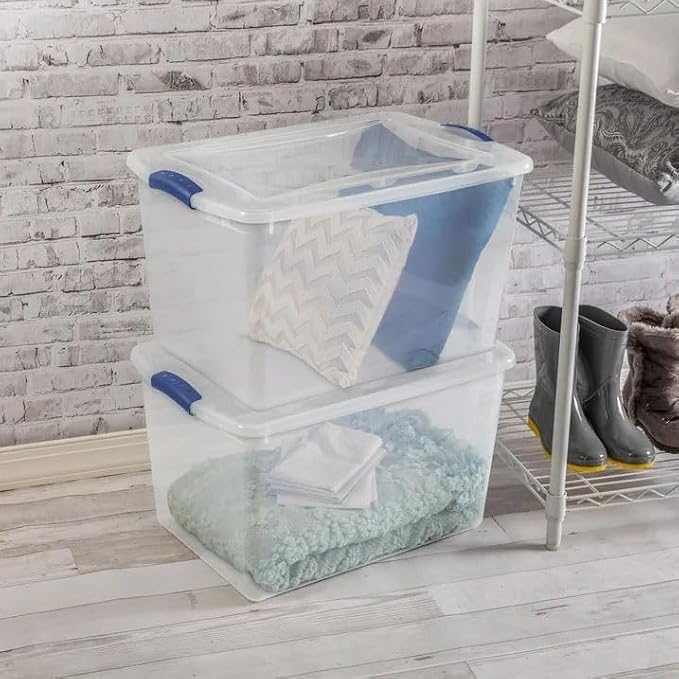 2-Pack Transparent Storage Box, 66 Quart Capacity Storage Container - Image 6