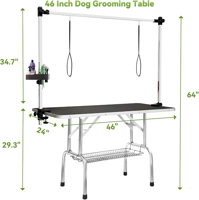 46" Large Dog Grooming Table, Non-Slip Tabletop - Image 2