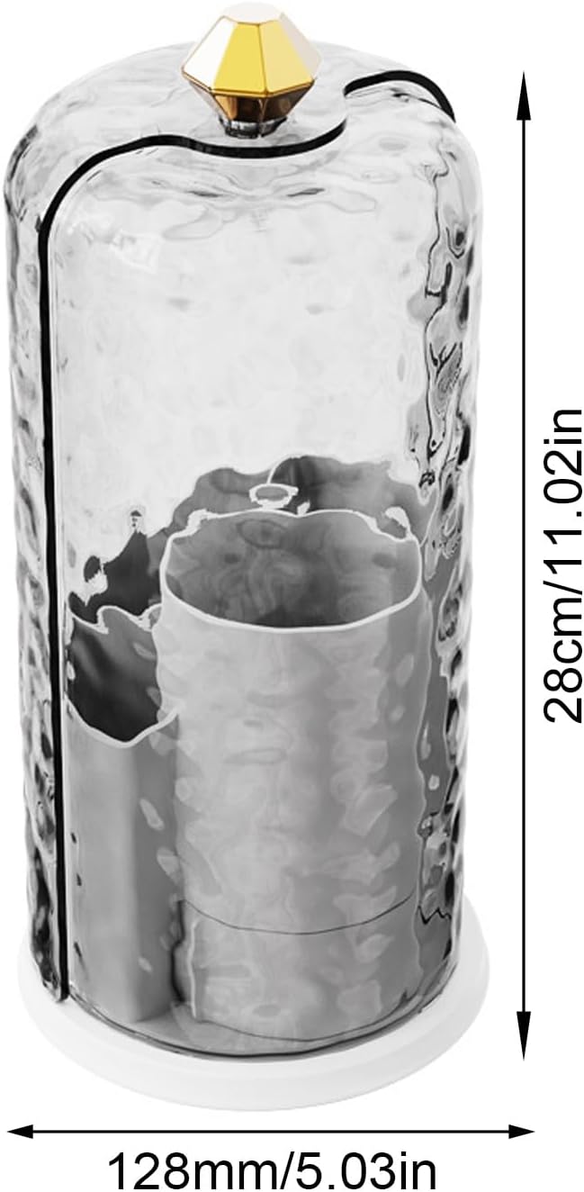 Rotating Makeup Organizer, 360-Degree Clear Cosmetic Case - Image 3