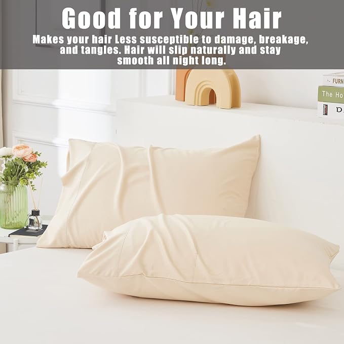 Pillow Cases Standard Size 2 Pack, Bamboo Rayon Cooling Pillowcases - Image 5