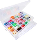 Pony Bead Organizer-2Pack, Adjustable Dividers, Pony Bead Storage, Transparent by Unknown