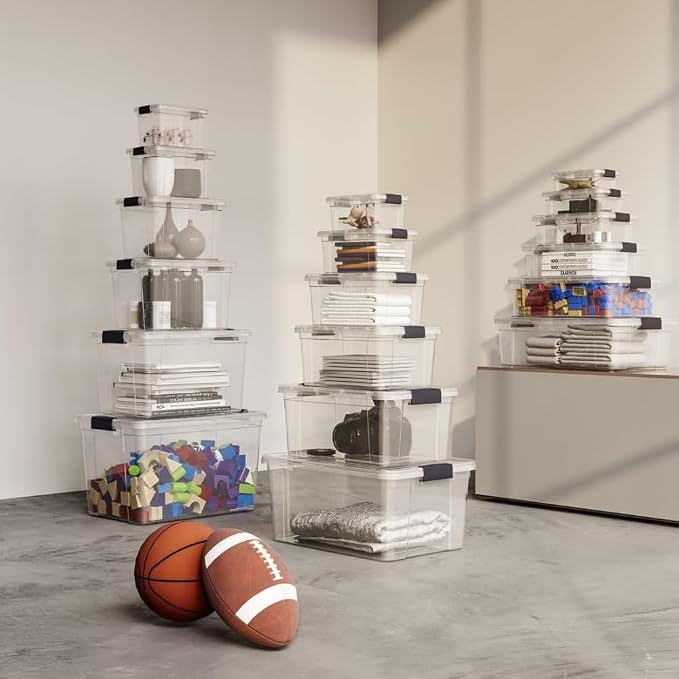 Superio Clear Storage Box with Lid, Plastic Container Bin - Image 8