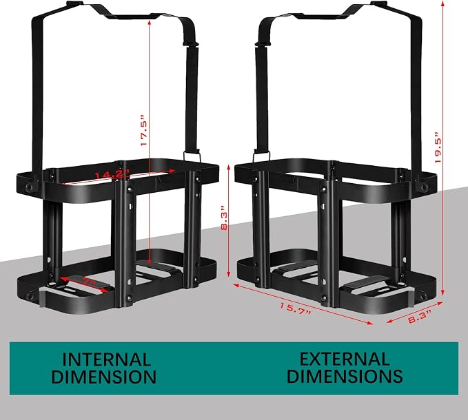 Lockable Jerry Gas Can Holder & Mount Bracket Set - Image 5