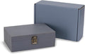 makerflo Large Grey Pine Wood Memory Box by makerflo