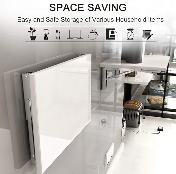 YUMORE Folding Shelf Bracket 14", Heavy Duty Stainless Steel Collapsible - Image 3