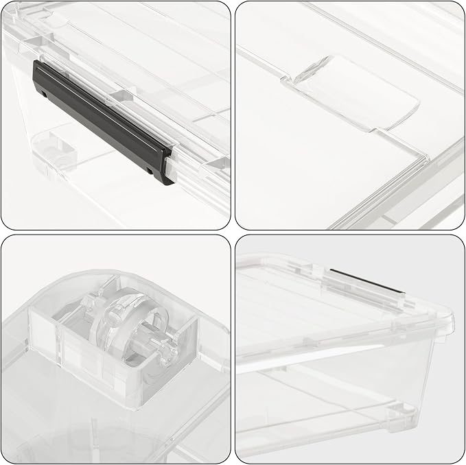 4 Pack 20-Quart Under Bed Storage Box - Image 3
