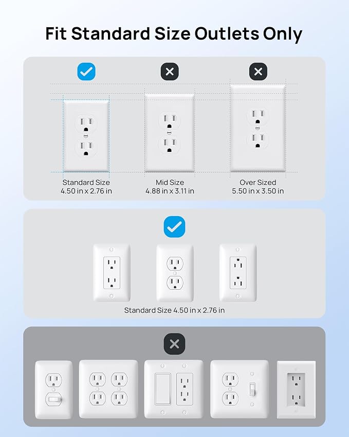 TROND Flat Plug Power Strip - 10ft Extension Cord with Multiple Outlets and 4 - Image 2