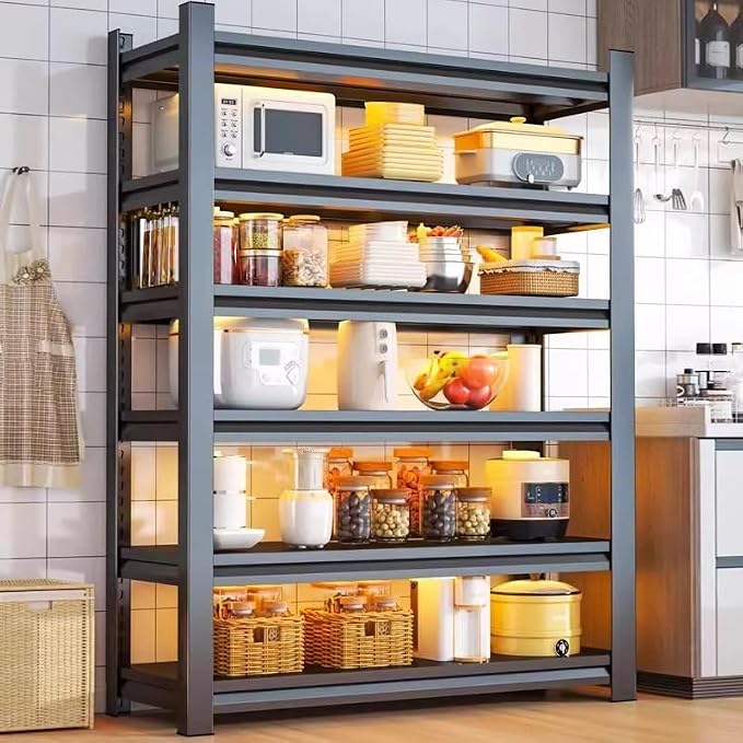 Storage Shelves, Garage Metal Shelving Unit, Adjustable, Double-Layer Column - Image 8