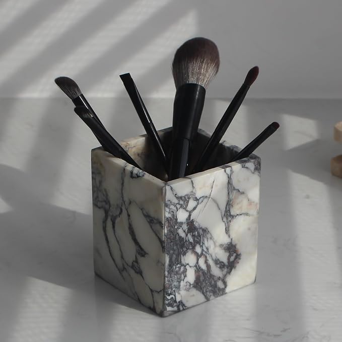Genuine Calacatta Viola Marble Toothbrush Holders by Natust