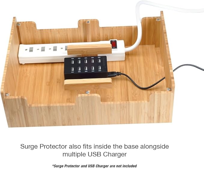 MobileVision Bamboo 10-Port Charging Station & Docking Organizer - Image 3