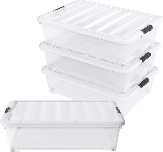 Saedy 50 L Plastic Under Bed Storage Bin - Image 6