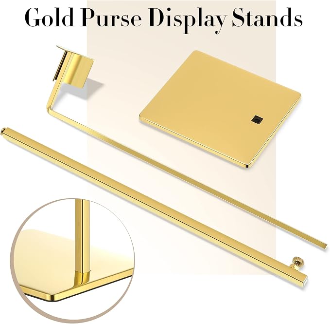 Maitys 8 Pack Gold Purse Display Stands Stainless Steel Adjustable Height Bags - Image 4