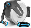 Retractable Garden Hose Reel 100 ft x 1/2 in, Heavy Duty Hose Reel Wall Mount by Relhost