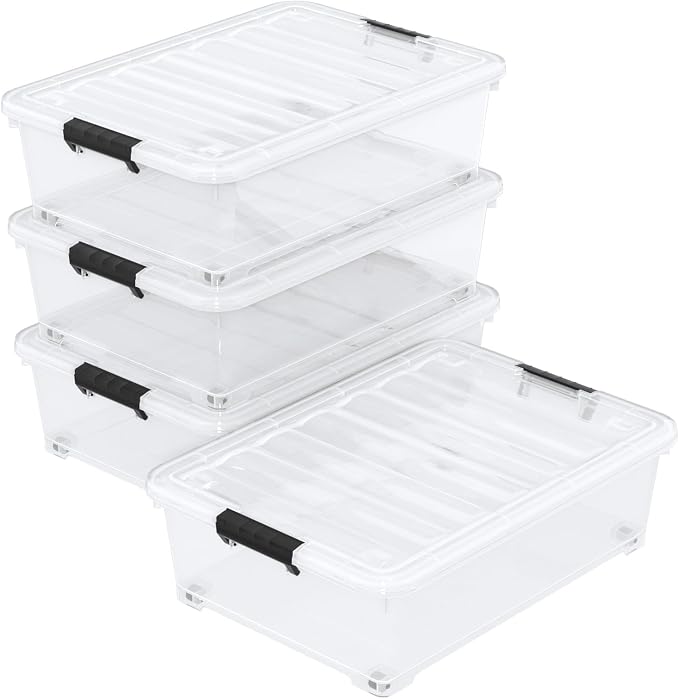25 Quart Clear Underbed Storage Bins - Image 7