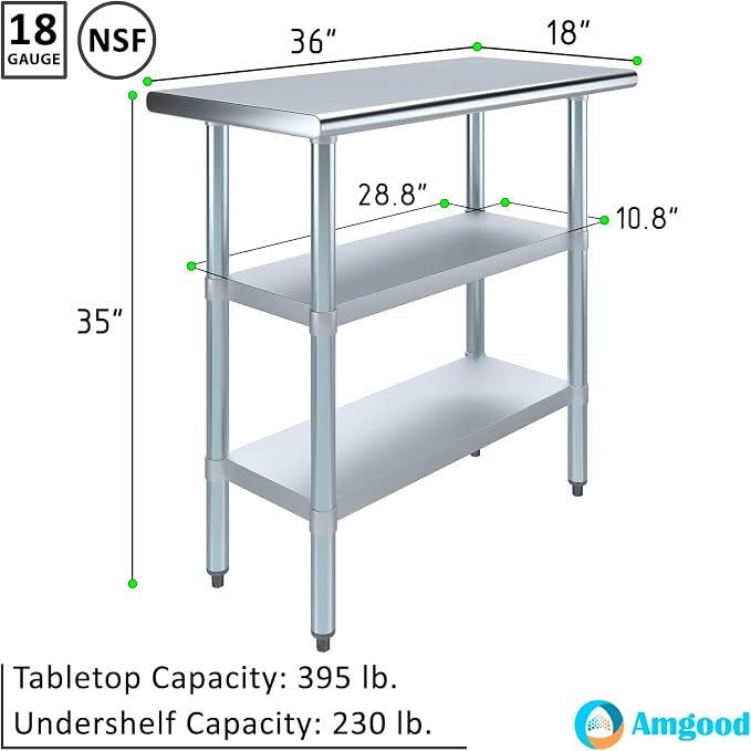 AmGood Stainless Steel Work Table - Image 3