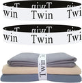 2 Pieces Bed Sheet Organizer Bands, Sheet Organizers and Storage Label Bands by Yermivie