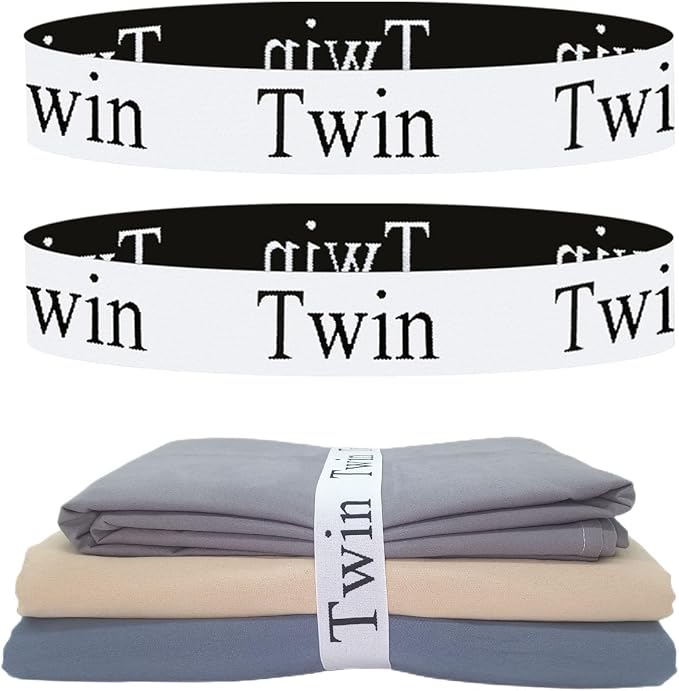 2 Pieces Bed Sheet Organizer Bands, Sheet Organizers and Storage Label Bands by Yermivie
